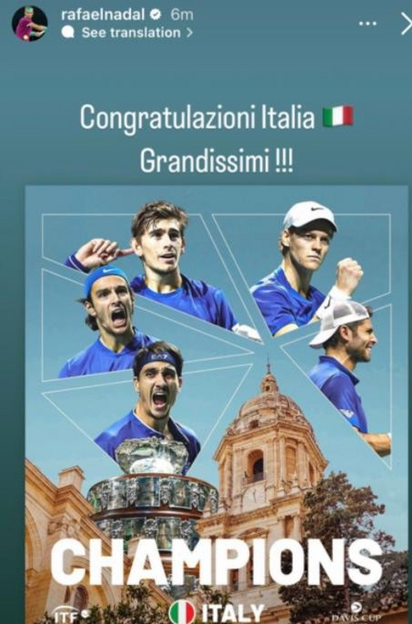 年终总决赛完胜戴维斯杯，纳达尔关键制胜